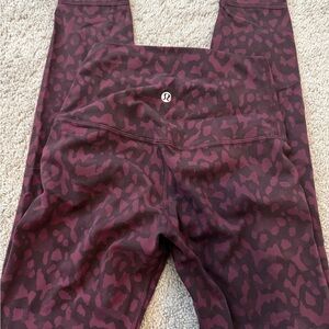lululemon athletica Burgundy Patterned Leggings